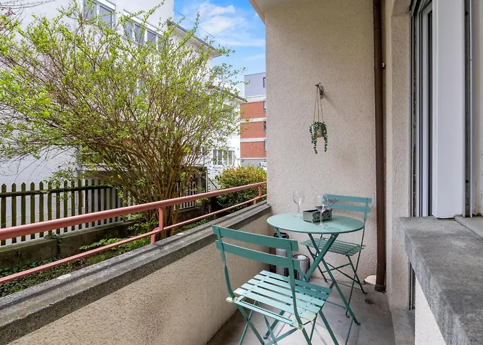 Close To & Balcony 1 Bdr Wollishofen Self Check In Apartament Zurych